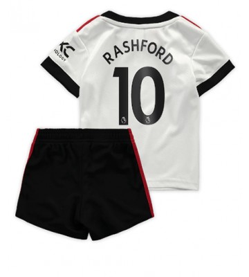 Manchester United Marcus Rashford #10 Bortedraktsett Barn 2022-23 Kortermet (+ Korte bukser)
